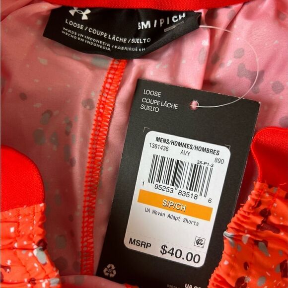 Under Armour Woven Adapt Shorts Orange (Radio Red) - Picture 6 of 9